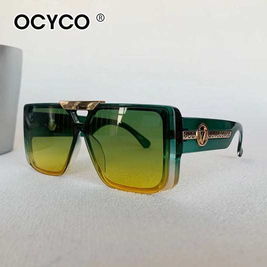 Vintage Square Men's Sunglasses Brand Designer Letter V Sun Glasses Women Driving Glasses UV400 Eyewear