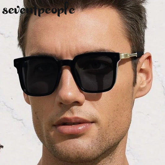 Vintage Polarized Square Sunglasses Men 2026 Luxury Brand Classic Steampunk Outdoor Sun Glasses For Male Trendy Driving Shades