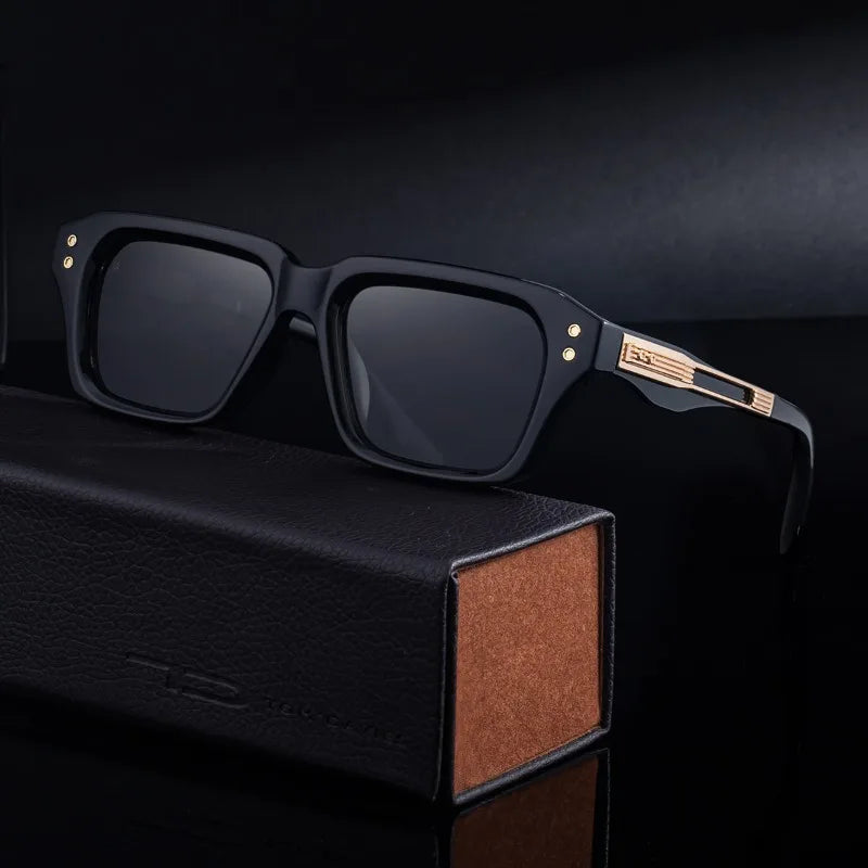2026 Fashion Square Sunglasses Men Vintage Rivet Sun Glasses Women Brand Designer Eyeglasses Driving Eyewear Hombre Lunette